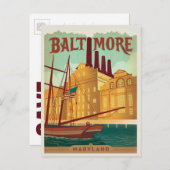 Save the Date - Baltimore, MD Ankündigungspostkarte (Vorne/Hinten)