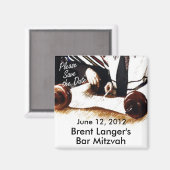 Save the Date Bar Mitzvah Magnet (Vorderseite/Rückseite)