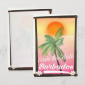 Save the Date - Barbados Vintage Postkarte (Vorne/Hinten)