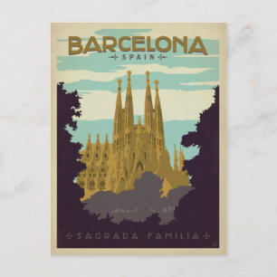 Save The Date Barcelona, Spanien Sagrada Familia Ankündigungspostkarte
