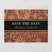 Save the Date Batik Postcard Ankündigungspostkarte (Vorderseite)