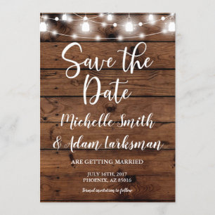 Save the Date Bauernhaus Rustic Country Mason Jar Einladung