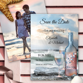 Save the Date Beach Custom Foto Hochzeit Einladung