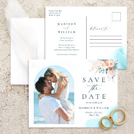 Save the Date Beach Destination Postkarte