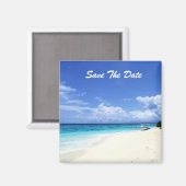 Save the Date Beach Magnet (Vorderseite/Rückseite)