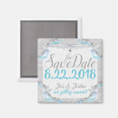Save the Date Beach Magnet (Vorderseite/Rückseite)