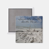 Save the Date Beach Magnet (Vorderseite/Rückseite)