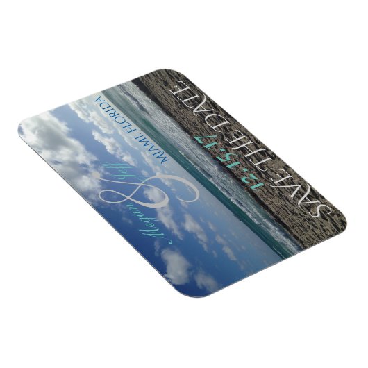 Save the Date Beach Magnet (Rechte Seite)