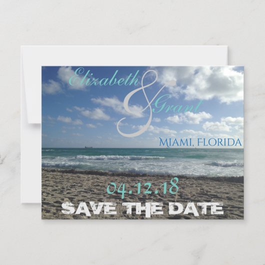 Save the Date Beach Magnet (Vorderseite)