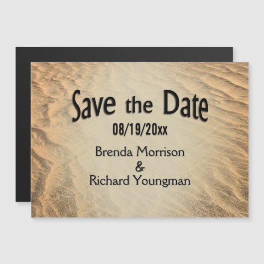 Save the Date Beach Magneteinladung (Vorne/Hinten)