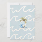 Save The Date Beach Party Summer Birthday  Einladung (Rückseite)