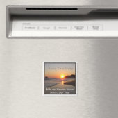 Save the Date - Beach Sunset Magnet (In Situ (Geschirrspüler))