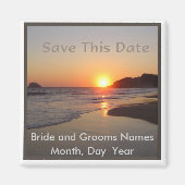 Save the Date Beach Sunset Magnet (Vorne)