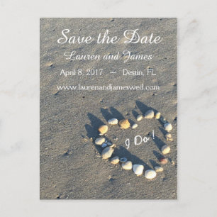 Save the Date Beach Thema Hochzeit Postkarte