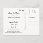 Save the Date Beach Thema Hochzeit Postkarte (Rückseite)