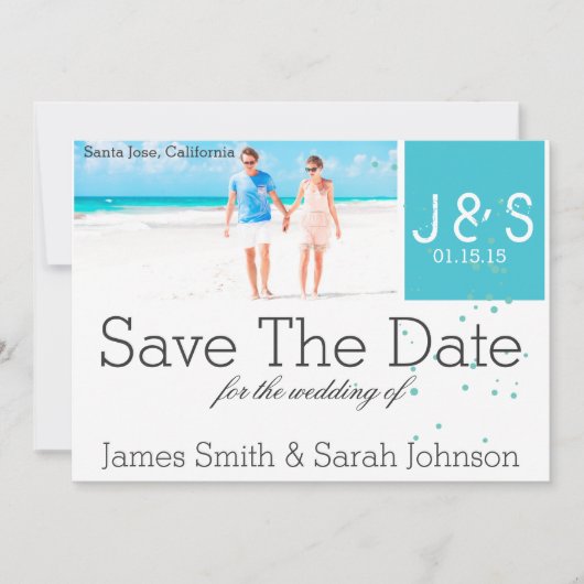 Save the Date - Beach Theme (Vorderseite)