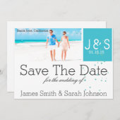Save the Date - Beach Theme (Vorne/Hinten)
