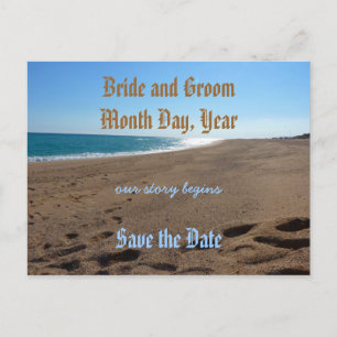 Save the Date Beach Theme Postcard Ankündigungspostkarte