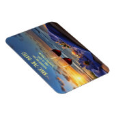 Save the Date Beach und Wine Sunset Magnet (Rechte Seite)