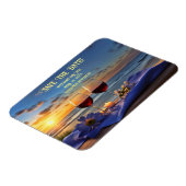 Save the Date Beach und Wine Sunset Magnet (Linke Seite)