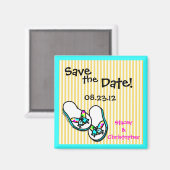 Save the Date Beach Wedding Magnet (Vorderseite/Rückseite)