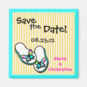 Save the Date Beach Wedding Magnet