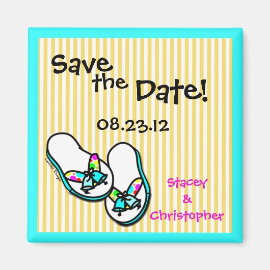 Save the Date Beach Wedding Magnet (Vorne)