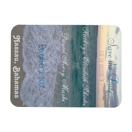 Save the Date Beach Wedding Magnet (Horizontal)
