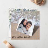 Save the Date Beach Wedding Mitteilungskarte (Vorderseite/Rückseite Beispiel)