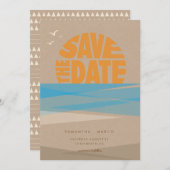 Save the Date, Beach Wedding Save The Date (Vorne/Hinten)