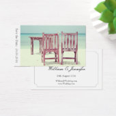Save the Date Beach Wedding - Visitenkarte (Schreibtisch)