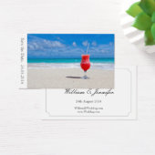 Save the Date Beach Wedding - Visitenkarte (Schreibtisch)