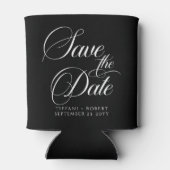 Save the Date bearbeitbare Farben Moderne Minimali Dosenkühler (Rückseite)