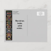 Save the Date bearbeitbare mittelalterliche Illust Ankündigungspostkarte (Rückseite)