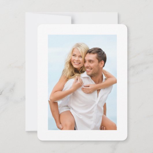 SAVE THE DATE bearbeitetes Skript Schwarz-weiß Einladung (Rückseite)