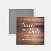 Save the Date bedrucktes Holz Rustikale Hochzeit Magnet (Vorderseite/Rückseite)