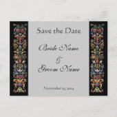 Save the Date befeuerte graue Postkarten (Vorderseite)