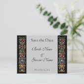 Save the Date befeuerte graue Postkarten (Stehend Vorderseite)