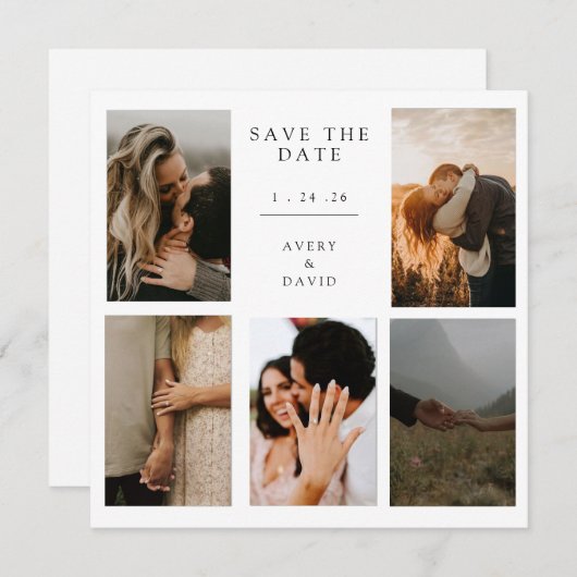 Save the Date benutzerdefinierbare Karte (Vorne/Hinten)