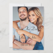 Save the Date benutzerdefinierte Fotokarte Einladung (Vorderseite)