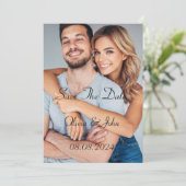 Save the Date benutzerdefinierte Fotokarte Einladung (Stehend Vorderseite)