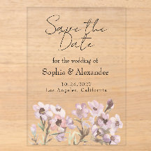 Save The Date - Benutzerdefinierte Klare Acryl-Blu