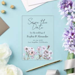 Save The Date - Benutzerdefinierte Klare Acryl-Blu Acryleinladungen