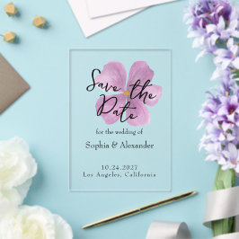 Save The Date - Benutzerdefinierte klare Acryl-Blu Acryleinladungen