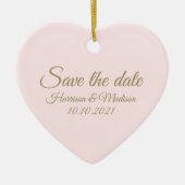 Save the Date, benutzerdefinierte Skriptverkündung Keramik Ornament (Vorne)