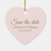 Save the Date, benutzerdefinierte Skriptverkündung Keramik Ornament (Hinten)