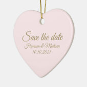 Save the Date, benutzerdefinierte Skriptverkündung Keramik Ornament (Links)