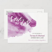 Save the Date, benutzerdefinierte Wasserfarbe, Plu Ankündigungspostkarte (Vorne/Hinten)
