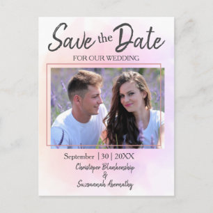 Save the Date Benutzerdefiniertes Foto Einfache E Ankündigungspostkarte