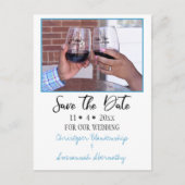 Save the Date Benutzerdefiniertes Foto Einfache Eh Ankündigungspostkarte (Vorderseite)